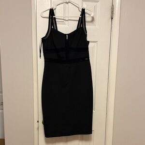 bebe Black Midi Dress